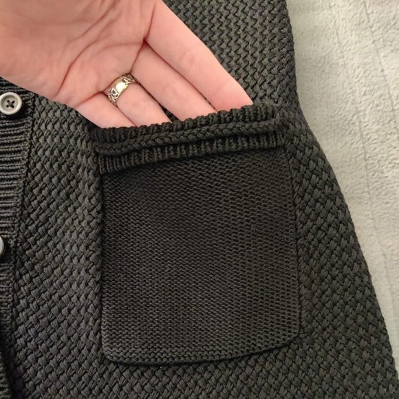 Elie Tahari Black Knit Silk/Cotton Cardigan Size Small - Picture 6 of 16